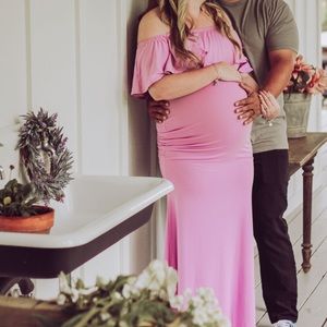 Purple Maternity Dress